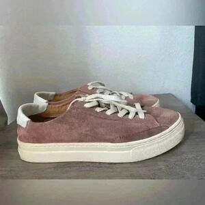 Soludos Women’s‎ Ibiza Platform Suede Sneakers Mauve Neutral Comfort Size 10